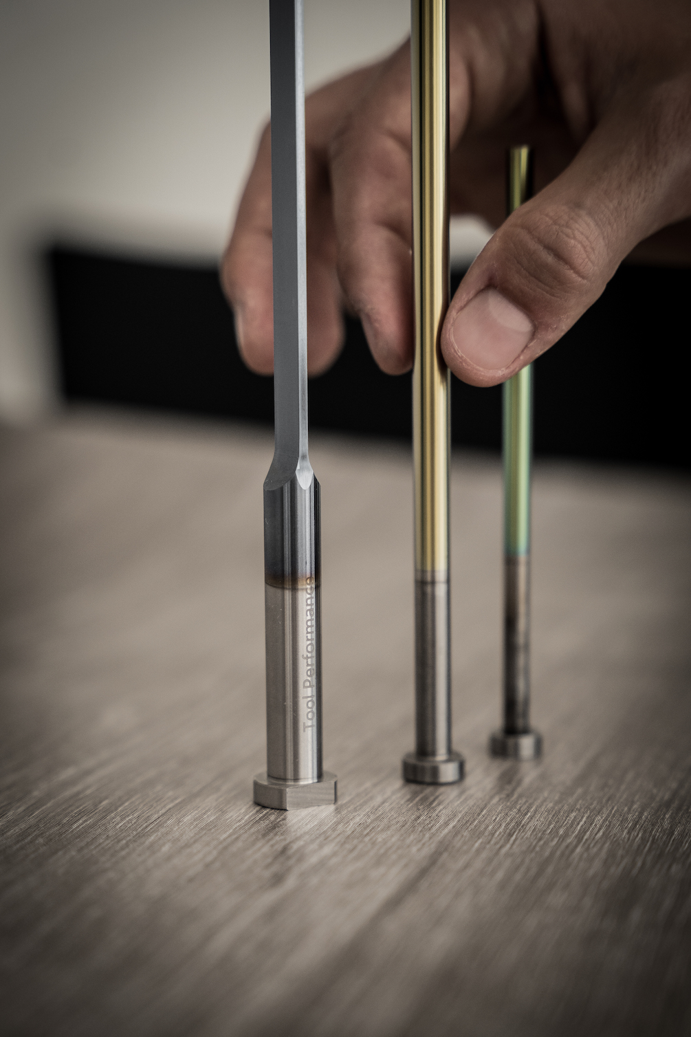 Bunte stehende Auswerfer der Firma Tool Performance
